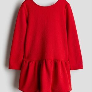 H&M NWT Toddler Girls Long Sleeve Balloon Christmas Dress - Size 3/4T
